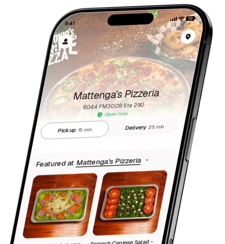 Mattenga's Pizzeria app preview