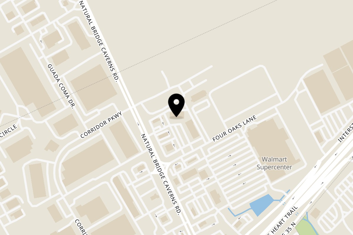 Map showing the location of Mattenga's Pizzeria Schertz on 6044 FM3009 Ste 290 in Schertz